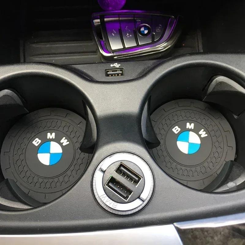 2025 Caldo 2 pezzi 7CM Pad in Silicone Tappetino Antiscivolo per Auto Sottobicchiere per Acqua Per BMW M E39 E36 E60 E90 E3A4 E46 F30 F10 F20 X1 X3 X5 E53 auto s