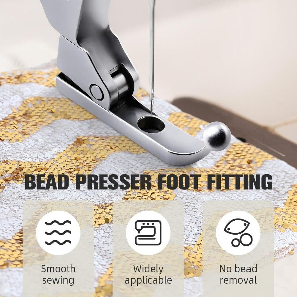 Steel Bead Sequin Special Presser Foot Bead-free Easy to Use Sewing Presser Foot P369 No Bead Tapping Fabric Presser Foot