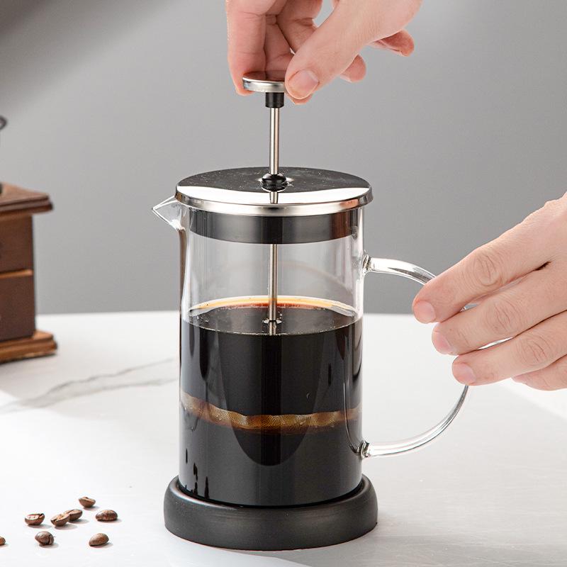 High Borosilicate Glass French Press & Pour-over Coffee and Tea Maker