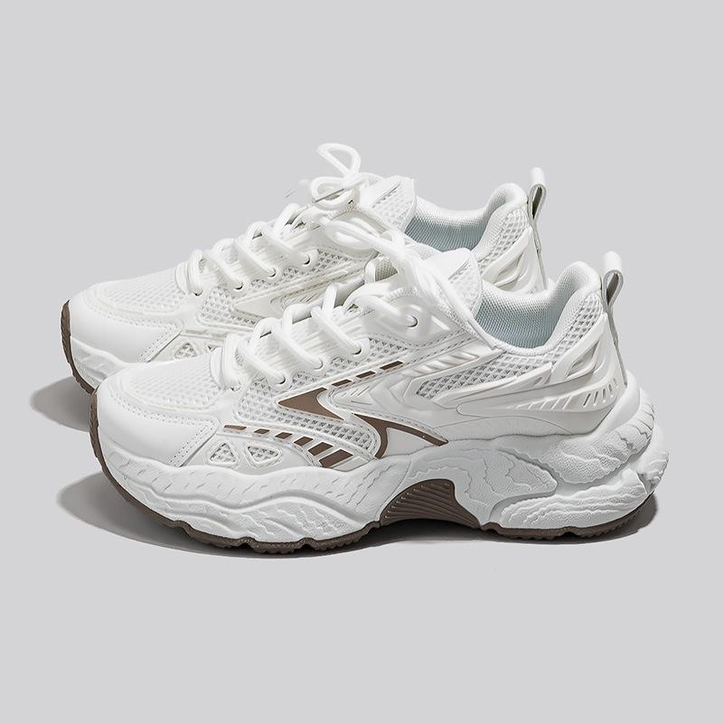 

Women s new mesh breathable platform white shoes versatile casual retro sports shoes 35 білий