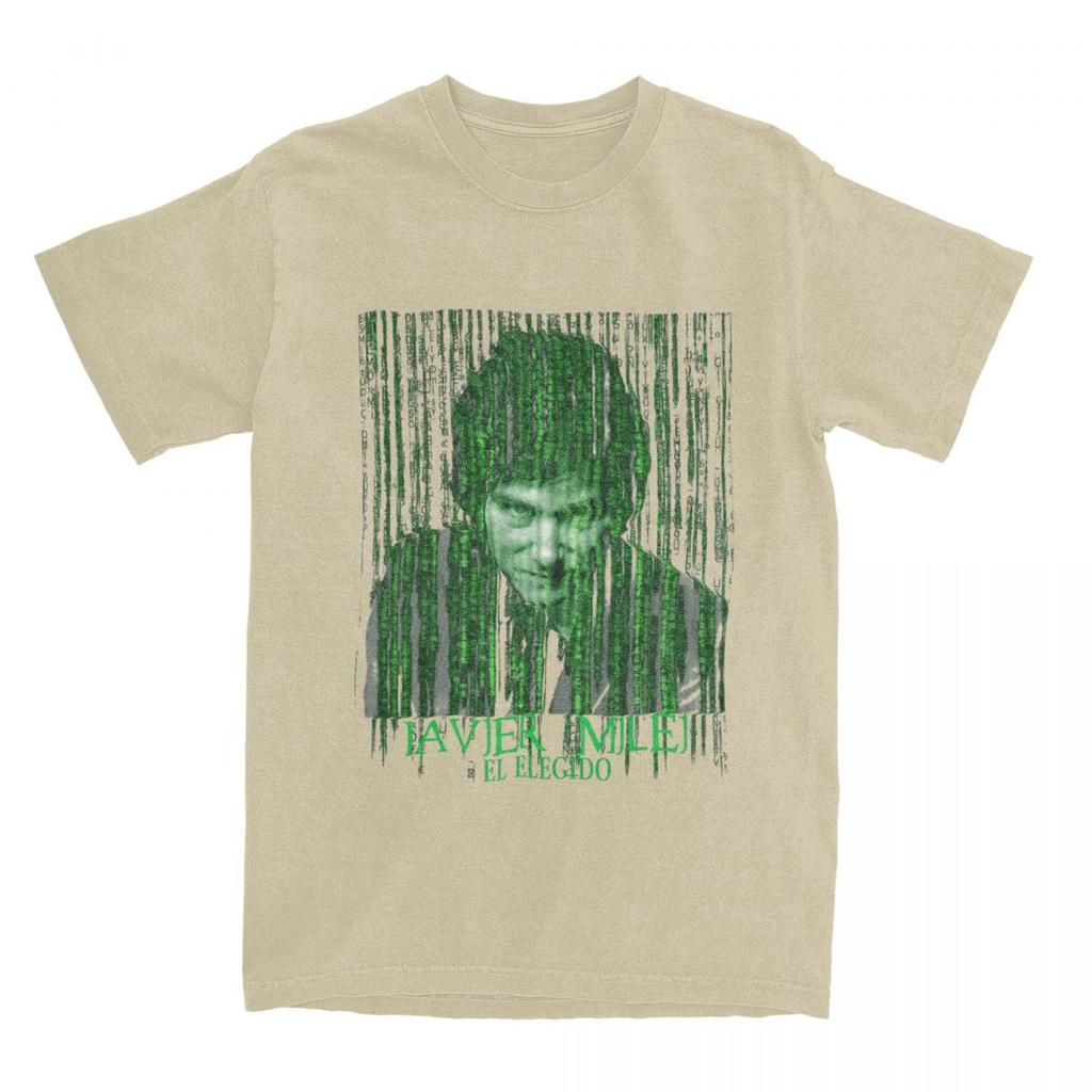 Javier Milei T-Shirt Summer the chosen one El Elegido Matrix Funny T-Shirts Cotton Fashion Tshirt For Men Short Sleeve Top Tees
