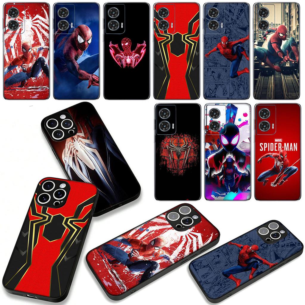 Superhero Marvel Spider Man Spiderman Case for Motorola Moto G54 G05 G24 G55 G75 G85 G15 G57 G86 Power Edge 50 30 Fusion neo Pro