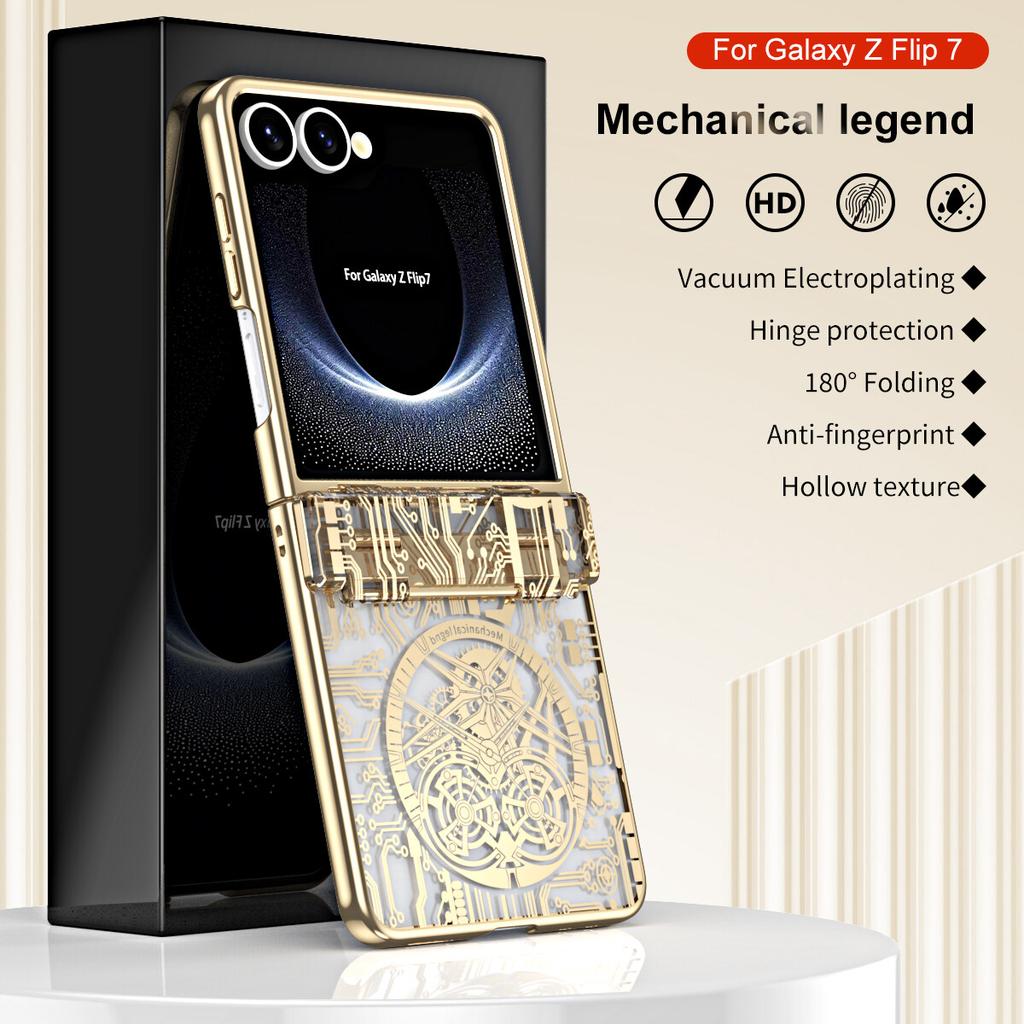Case for Samsung Galaxy Z Flip7 6 5 4 Casing with Hinge Protection PC Slim Shockproof Full Body Drop Protective Cover