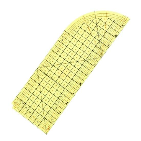 

Curved Hot Hem Ruler Seam Guide Sewing Ruler Hot Ironing Hemming Ruler Guide for Sewing Fabric Hemming Press with Dry or Steam Iron жёлтый