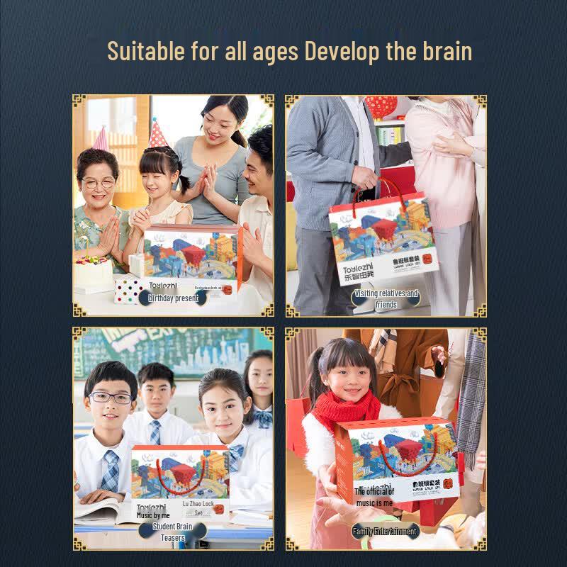 Toylezhi Medinių Luban užraktų dėlionės rinkinys