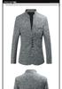 Men's Slim Fit Stand Collar Multi-Button Casual Suit Jacket