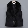 Women's Puffer Vest Casual Fleece Lined Sleeveless Jacket Winter Thicken Qulited Outerwear with Pockets