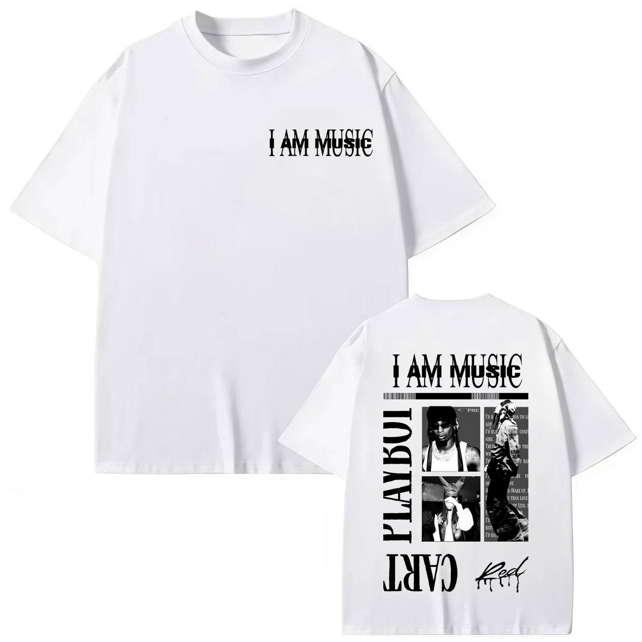

Men Women Clothing Oversized T Shirt Playboi Carti I Am Music Album Print T-shirts Fashion Short Sleeve T-shirt S