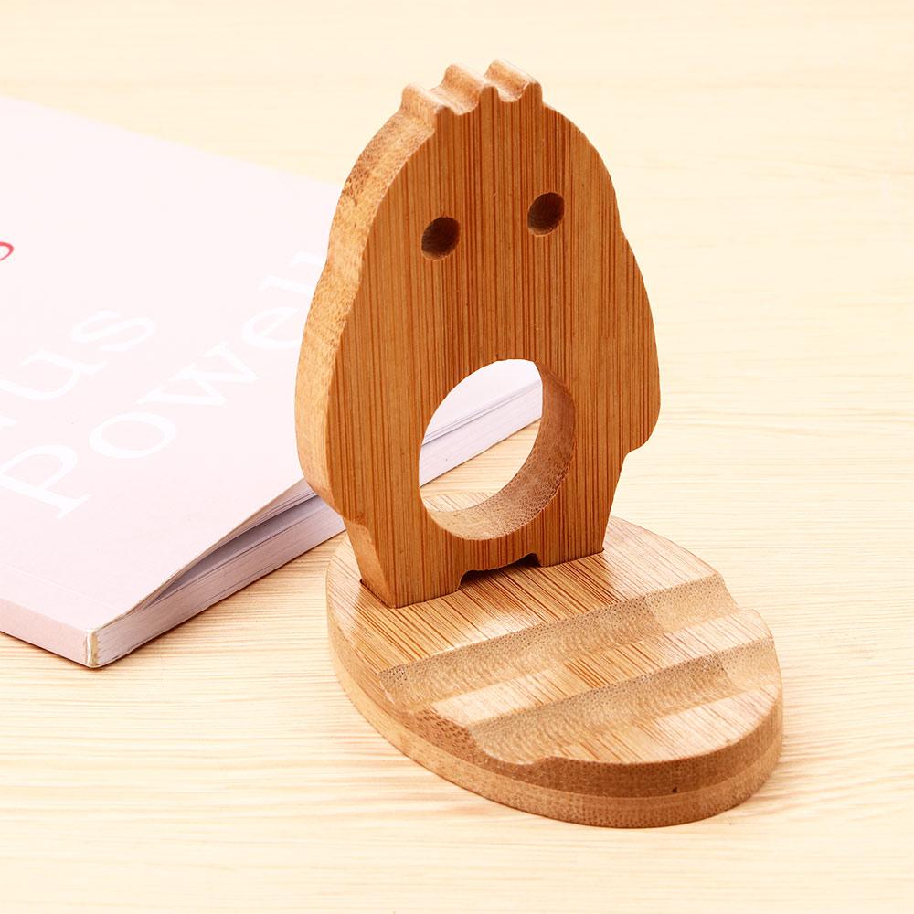 Cell Phone Wooden Wood Stand Tablets Phone Holder Cellphone Standing Phone Bracket Stand Bracket