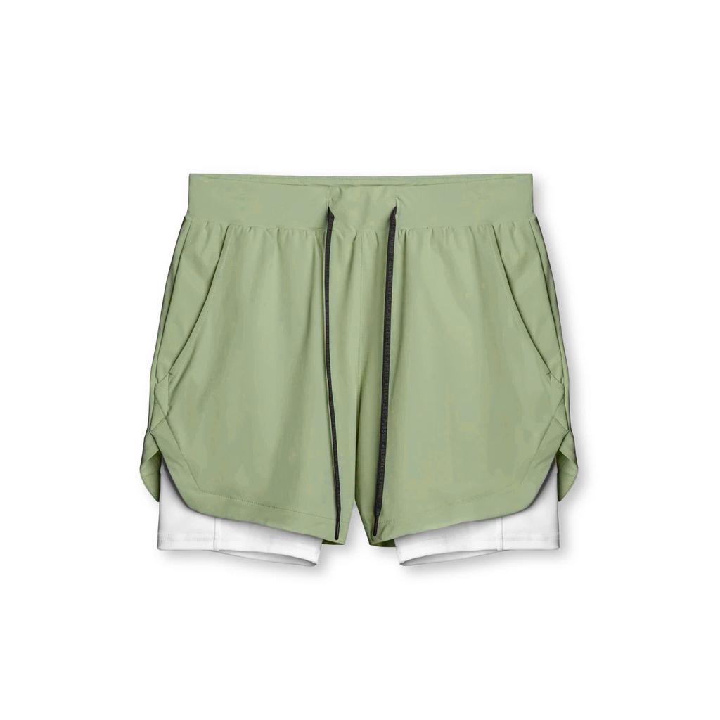 Summer Trendy Sports Shorts Outdoor Running Cycling Breathable Double Layer Shorts for Men