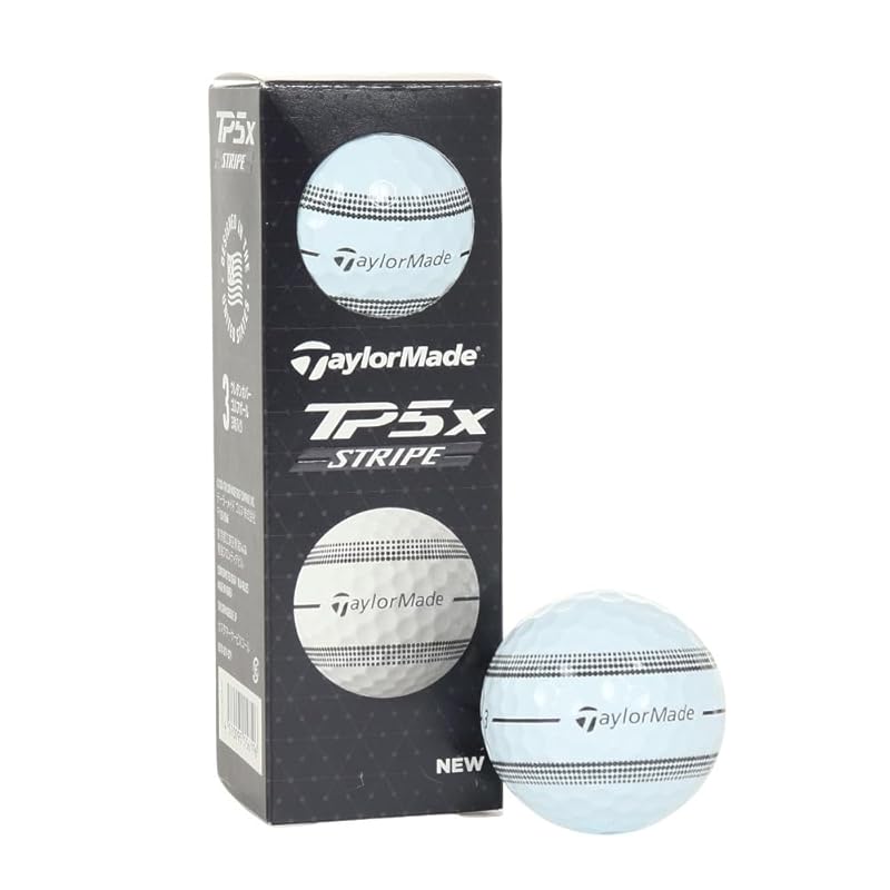 

TAYLORMADE golf ball TP5x stripe SV Sleeve (3 pieces) (White/FF/Men s)