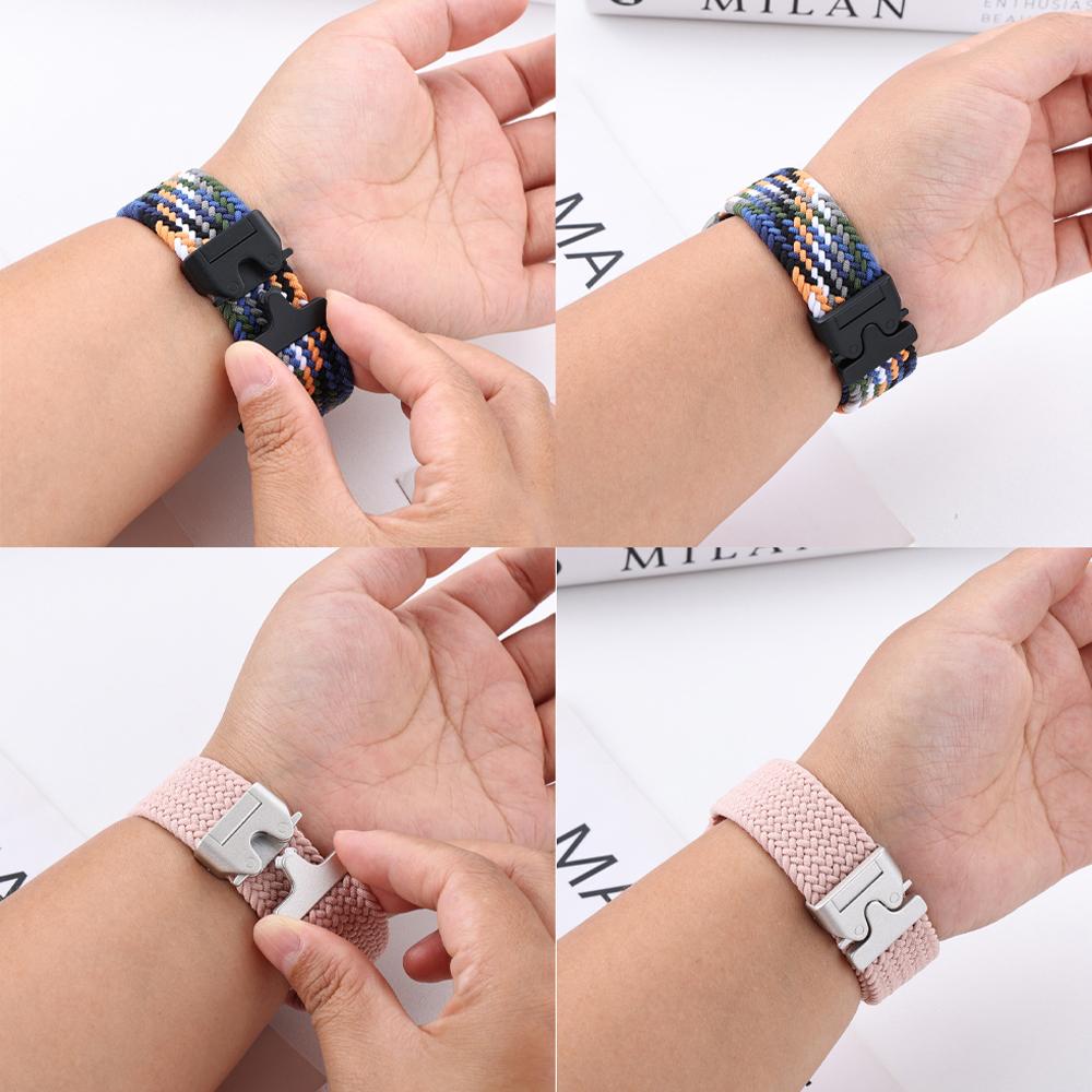 20mm 22mm Parachute Buckle Nylon Strap For Garmin Vivoactive 6 5 Band For Garmin Forerunner 570 165 245 255 Smartwatch Wristband