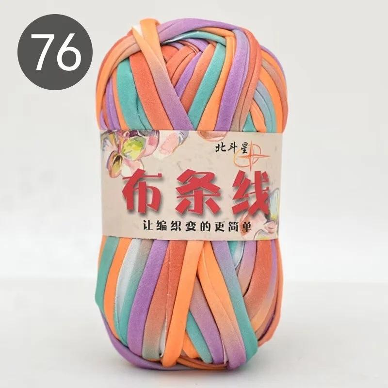 100g Crocheting T Shirt Yarn Knitting Crochet Woven Handbag Blanket Slipper Thread Polyester Colorful Soft Cloth DIY Knitting
