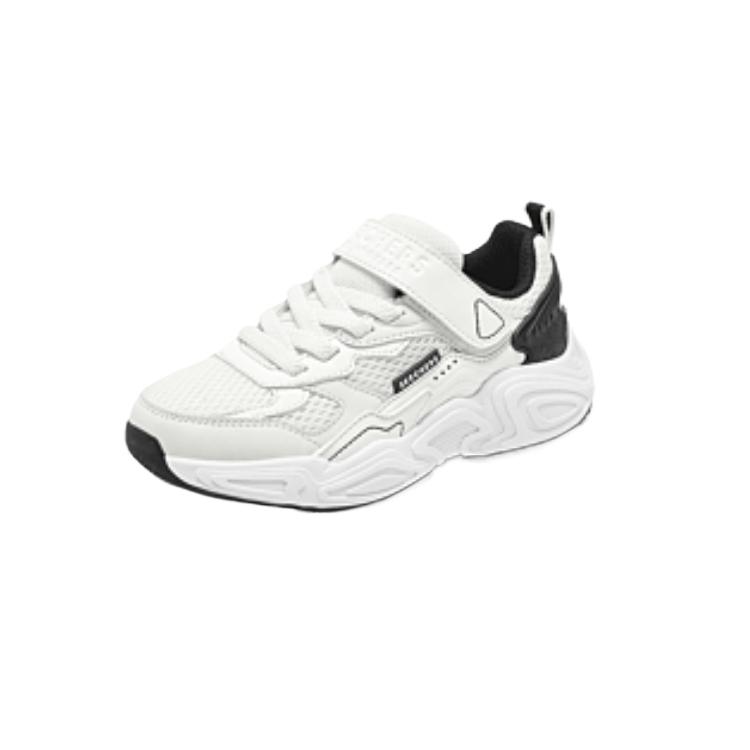 Skechers Kids Comfortable Durable Low-Top Casual Shoes Kids Sneaker White Black 310930L-WBK