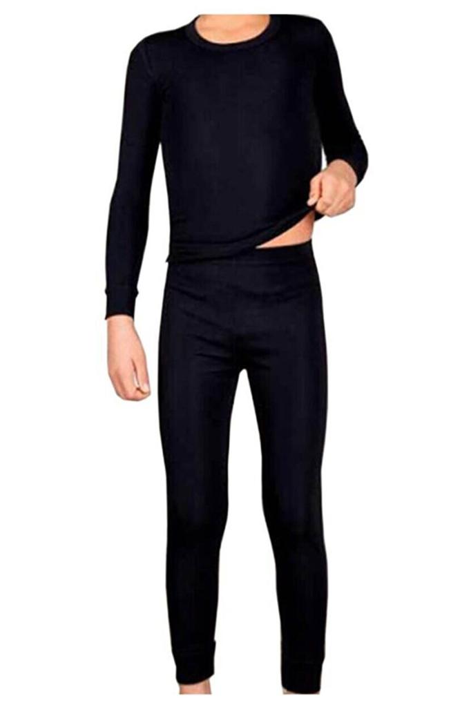 Set termic pentru băieți Partea de jos Partea de sus Lenjerie intima Colanți de flanel de iarnă