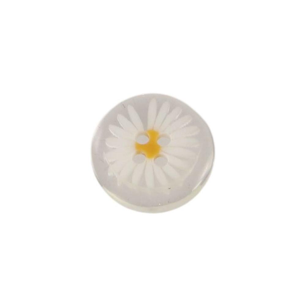 50PCS 2 Holes Daisy Buttons Round Sewing Button Sweater Clothing Button  Clothing Sewing