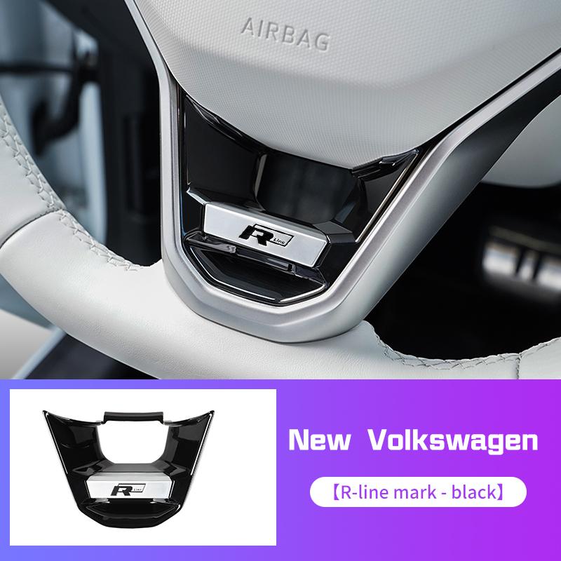 2026 Hot For Volkswagen VW New R R-Line Logo Car Steering Wheel Decoration Cover Accessories For VW Polo Golf MK4 Passat Tiguan