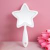 Pentagram Shape Handheld Mirror With Hanging Hole Beauty Make-up Mirror  Woman