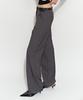 Beulaiteun Striped Semi-Wide Slacks Charcoal