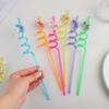 6/12pcs Unicorn Party Glitter Straws Reusable PVC Milk Juice Drinking Straw Kids Girls Birthday Party Decoration Favors Supplies
