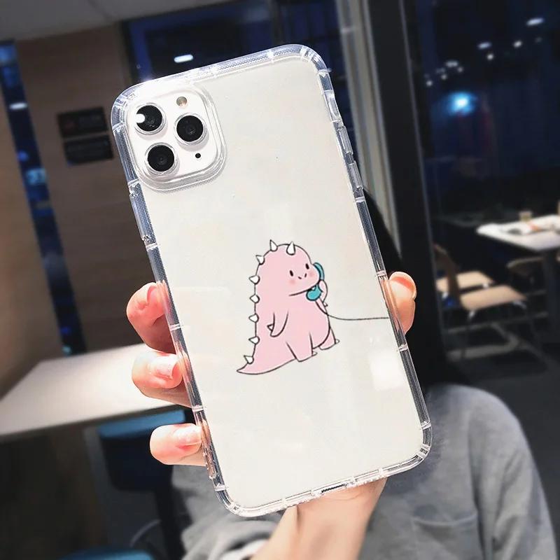 Cute Dinosaur Couple Phone Case For Samsung Galaxy S22 S26 S23 S24 S25 Ultra Plus Cartoon Cover For Galaxy S24+ S23+ S22+ Fundas