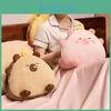 Rice Ball Cartoon 3 In 1 Capybara Pillow Air Conditioning Blanket Nap Plush Toy