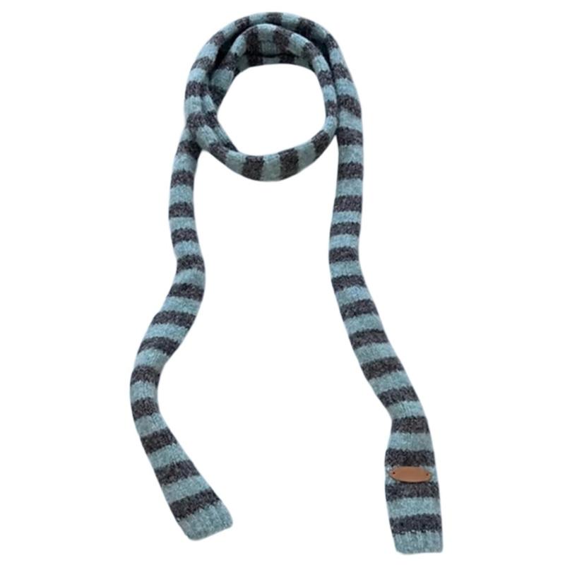 Knit Scarf for Women Long Skinny Belt Necktie Neck Scarf Girls Photo Props Long Neckerchief Skinny Scarf Necktie