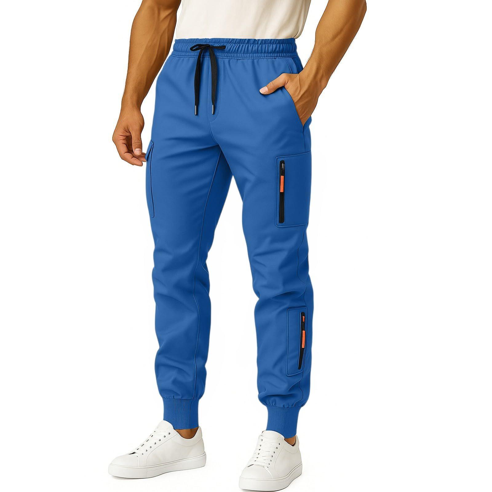 

Men s Sports Leisure Versatile Multiple Pockets Workwear Trousers M