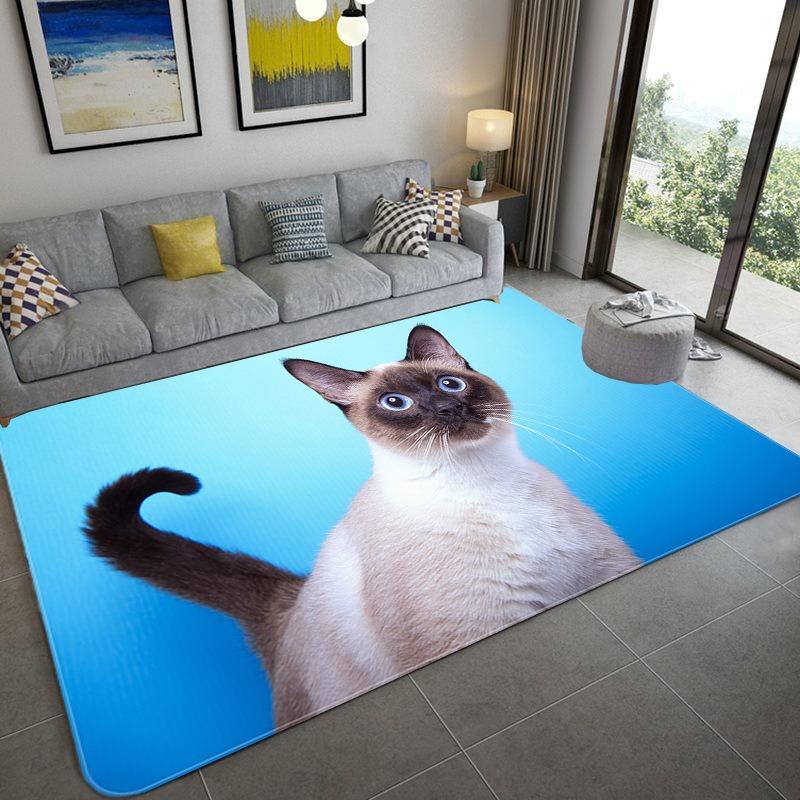 Vision Cat Carpet Dog Mat Boys' and Children's Room Decorative Carpet Sofa Area Coffee Tables Non-slip Soft Mat Bedroom
