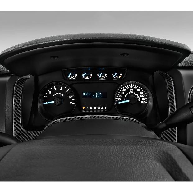Car Carbon Fiber Dashboard Trument Panel Strip Sticker Cover Interior Trim Decal for Ford F150 2009 2010 2011 2012 2013 2014 Accessories