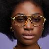 Wide Legs Irregular Square Sunglasses Big Frame Retro Trend Eyewear Double Beam Sun Glasses  Selfie