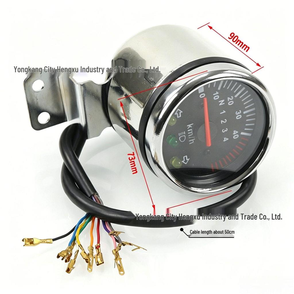 ATV Off-Road Vehicle Speedometer & Display with Odometer, Gear Position, High/Low Beam, and Turn Signal Indicators