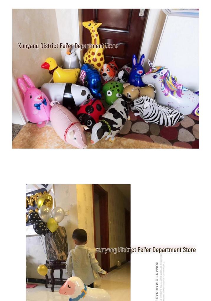 Cartoon Animal-Shaped Walking Pet Balloon for Children's Birthdays