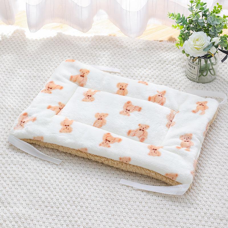 

Зимняя плюс бархатная и утолщенная клетка для кошек, специальная подкладка, коврик для кошек, теплая фланель, комплектуемое одеяло для домашних животных, коврик из кораллового бархата M 40*60 cm