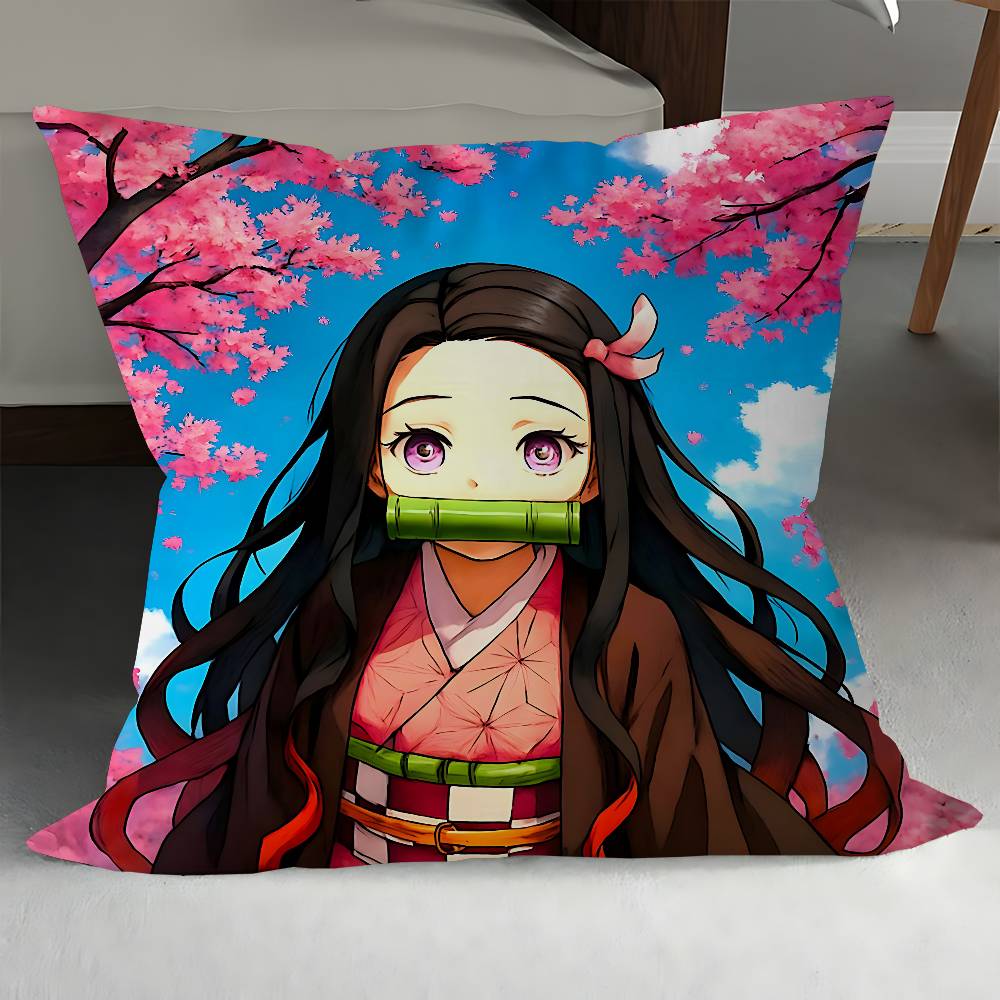 Подушка Незуко Камадо Подарок Домашний Офис Декоративная Подушка Спальня Диван Автомобильная Наволочка 12x12Inch