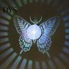 Wireless Wall Mounted Fixtures Solar Lights, Color Changing Outdoor Decorative Butterfly Projection Lamp, Powered Lights Waterproof Metal Fence Light