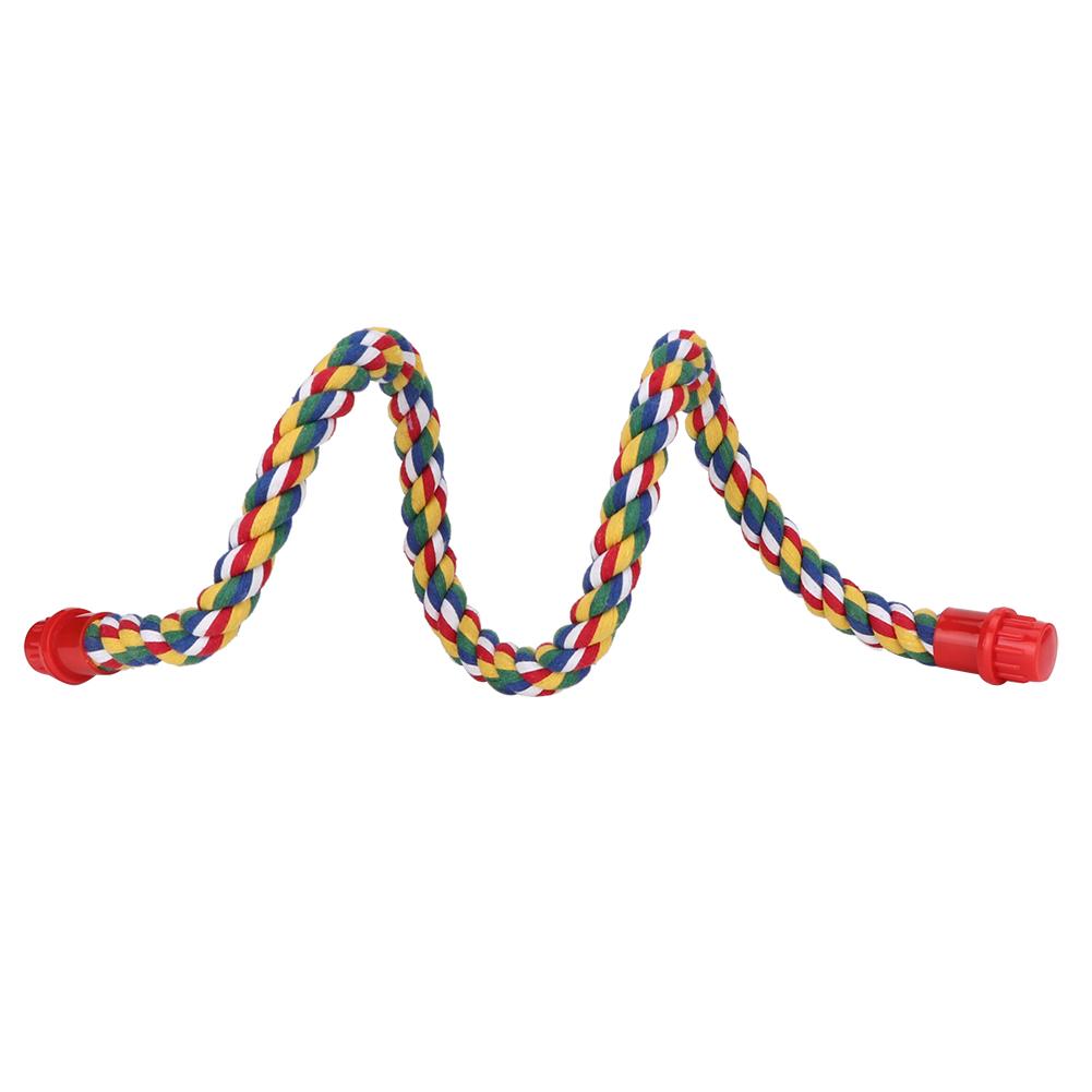 Colorful Hanging Cotton Rope Bird Standing Frame Comfortable Parrot Chewing Climbing Grinding Rod