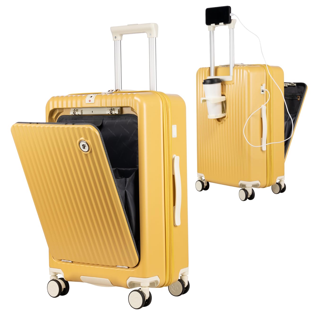 

Перенесення Передня чашка з USB Прихований гачок Зарядка Подвійний шок 360 градусів Школа Ніч Ділова поїздка S Розмір [GURAMU] Валіза, кейс, сумка, відкриття