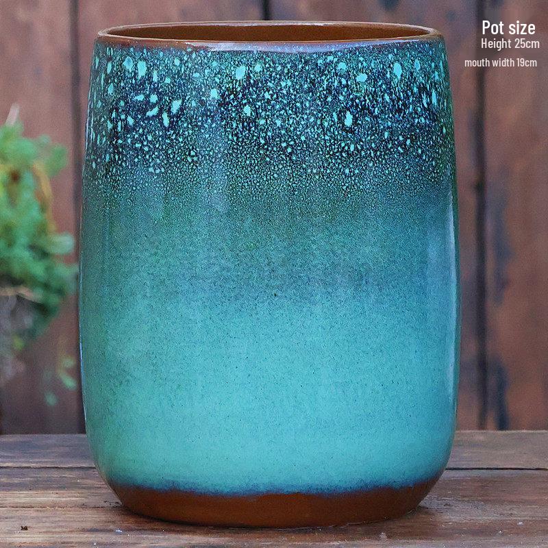 Handcrafted Large Ceramic Flower Pot for Tall Plants and Landscaping