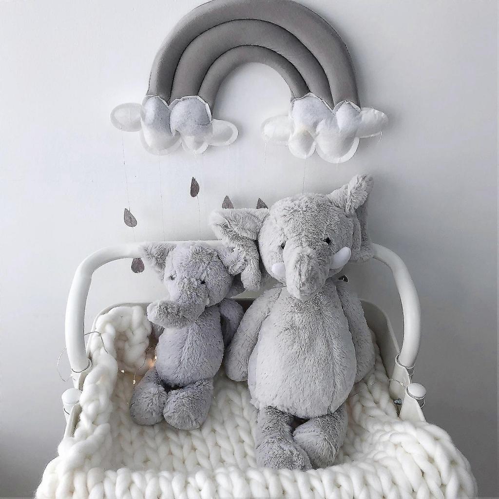 L  Nordic Super Soft Ins Exciting Baby Elephant Cartoon Plush Toy Super Soft Doll Doll Sleep With Birthday Gift