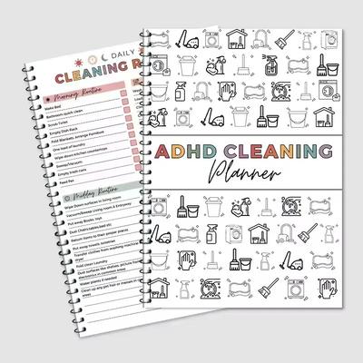 Reinigungsplaner-Bundle Enthält Haushaltsplan Wöchentlich Monatlich Ganzjährig Reinigungstipps Familien-Aufgabenplan Für ADHS-Kinder Geeignet Unterhaltsam Spaß Spiel