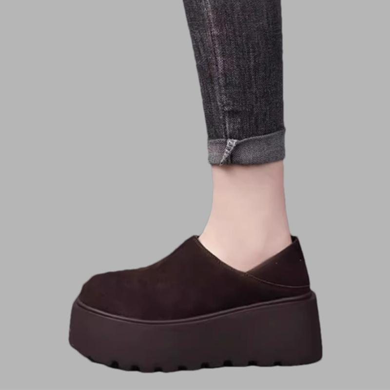 Fashion Women Suede Snow Boots Platform Flats Shoes Woman 2025 Trend Fashion Winter Cozy Walking New Ankle Motorcycle Boots Mujer Botas