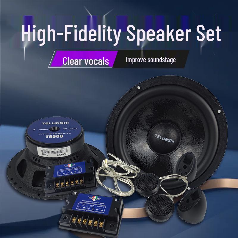 6.5" 2-Way Car Door Speaker Set for Audio Upgrade