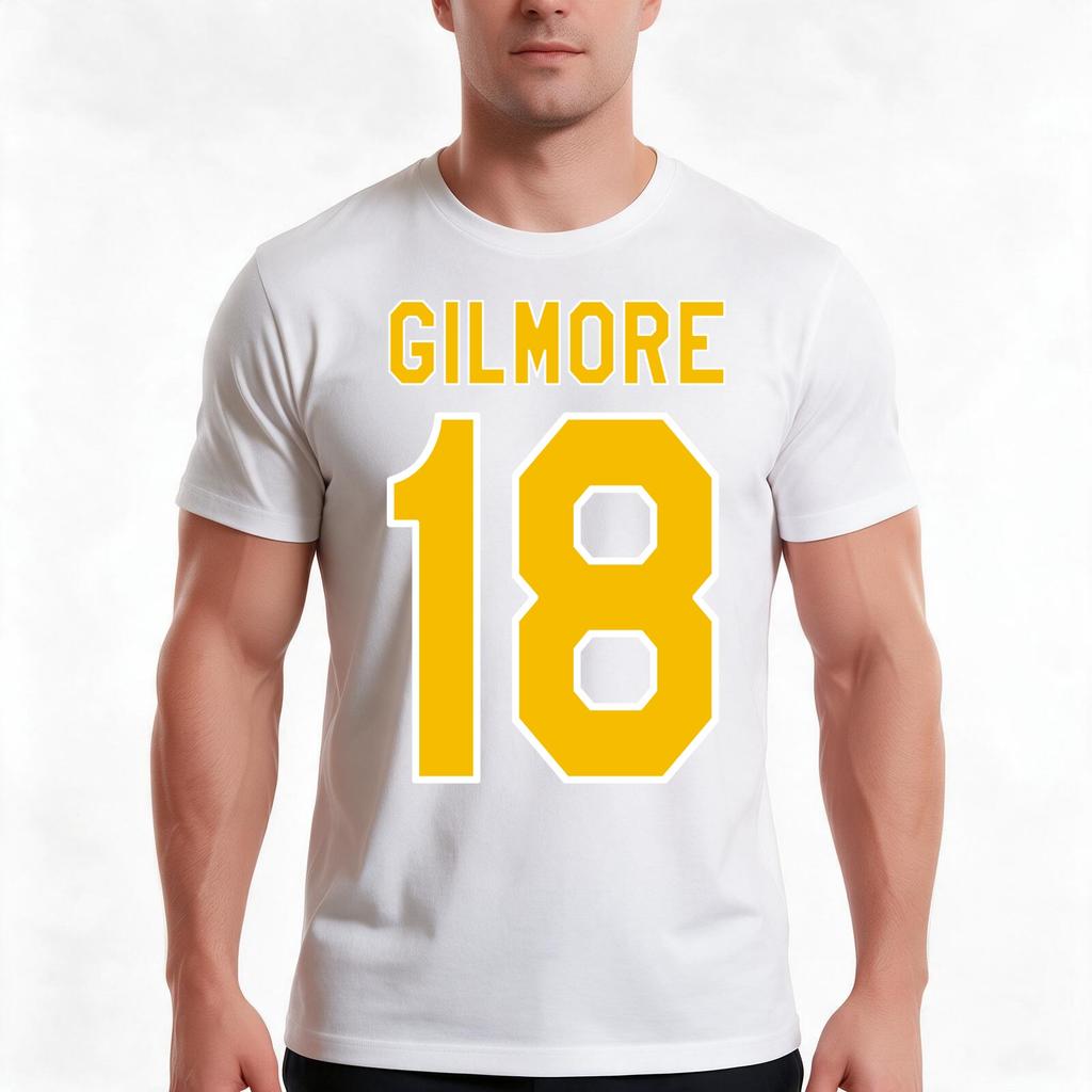 Gilmore 18 Tshirt Summer Casual Cotton Tee Oversized Streetwear Tops Vintage Graphic Print Loose Fit Short Sleeve
