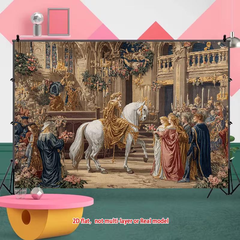 2D Vintage Medieval Castle Backdrop Themed Party Background