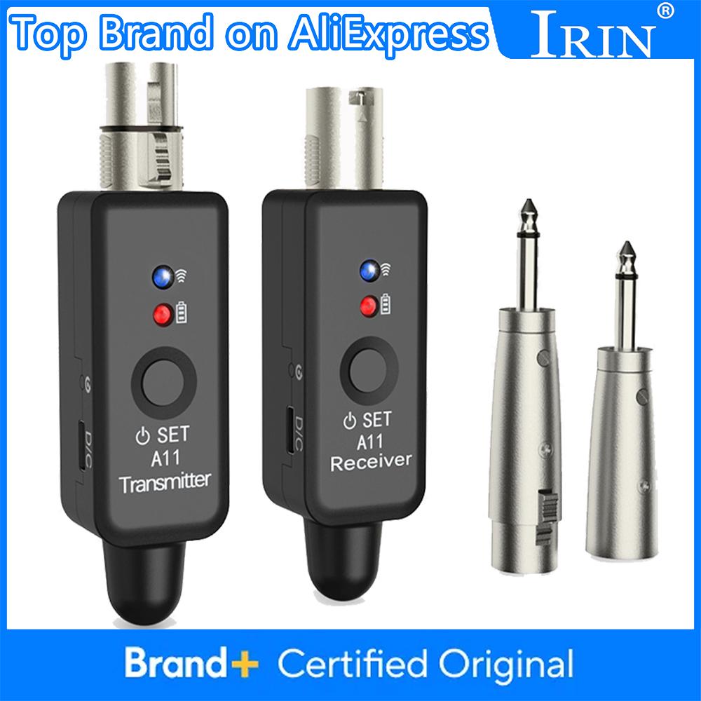 5.8GHz/2.4GHz Wireless Microphone Systems Wireless Transmitter Receiver for Live Interview/Studio Plug On XLR Mic Converter