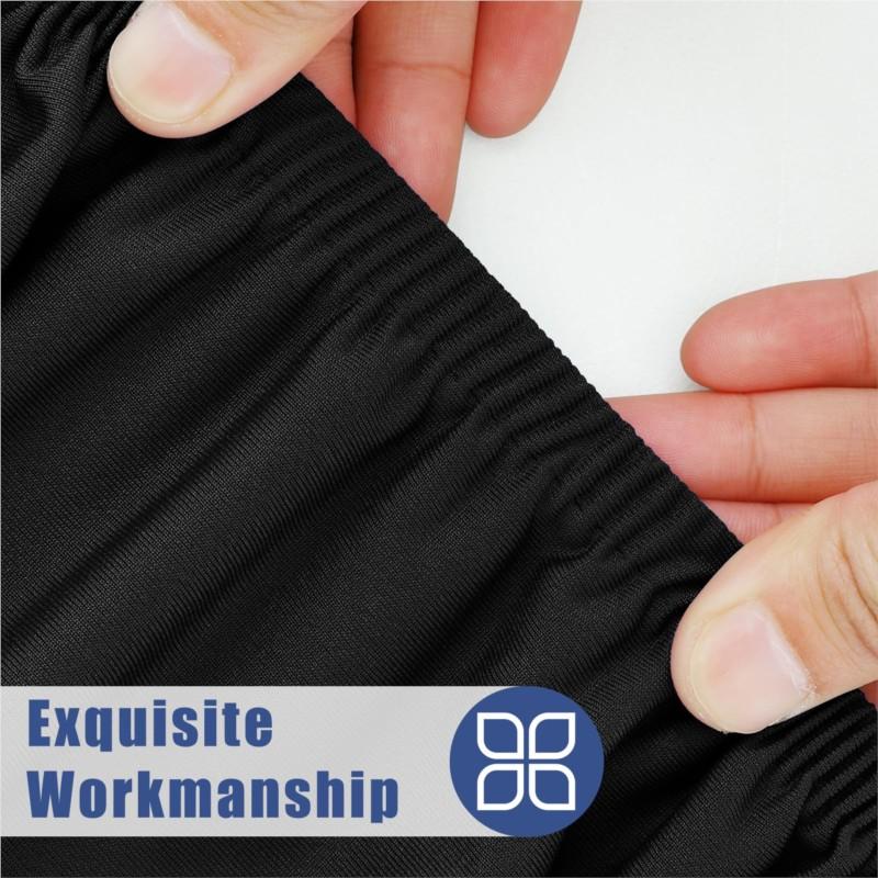 Homaxy Stretch Spandex Washable Elastic Tablecover Round Waterproof Table Cloth Outdoor Retangle Picnic Banquet Party Tablecloth