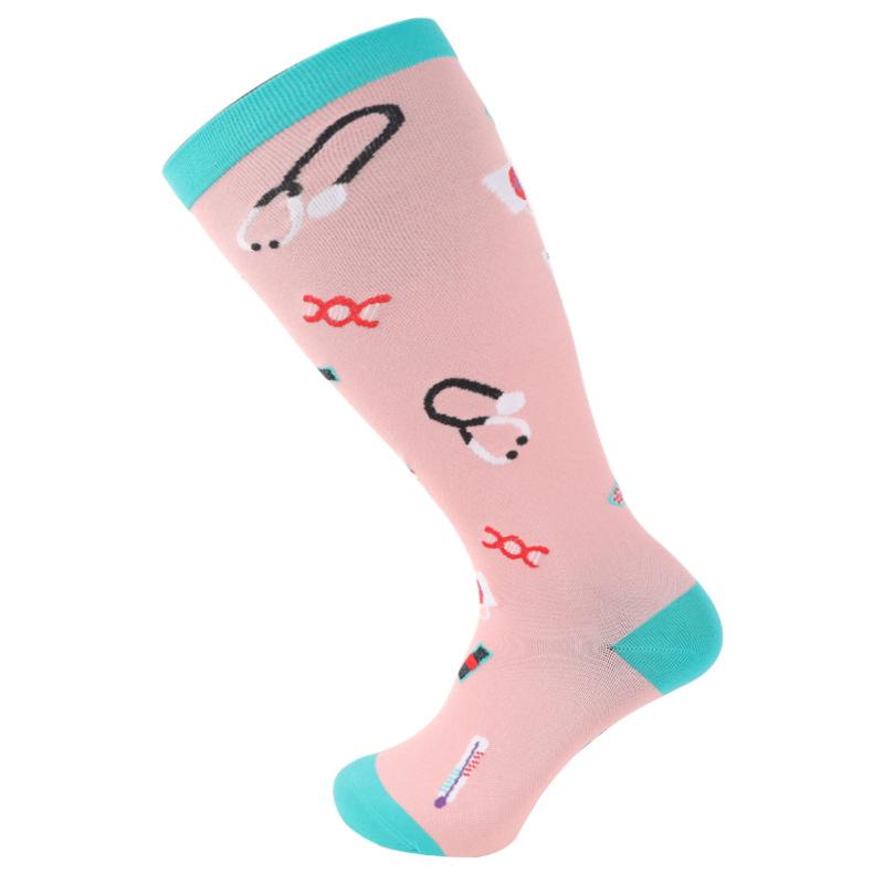 Plus Size 2XL-7XL 20-30 mmHg Compression Socks for Women Men Wide Calf Extra Large Knee High Flight Sock for Circulation Support