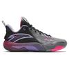 Anta Quick Battle 5 Cushioning Wear-Resistant Mid-Top Basketball Shoes Men's Black Gray Purple Sneakers 112341113-8