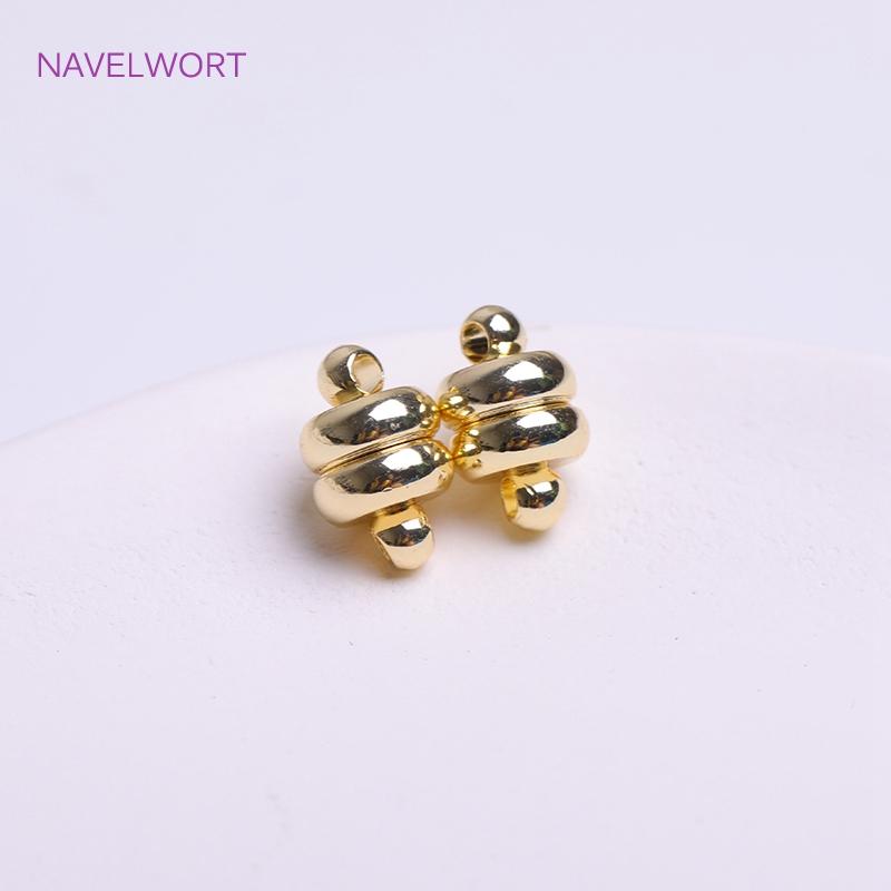 Wholesale Strong Magnetic Clasp Connector 18K Gold Plating Brass Mag-Lok Magnetic Clasp DIY Jewellery Making Supplies